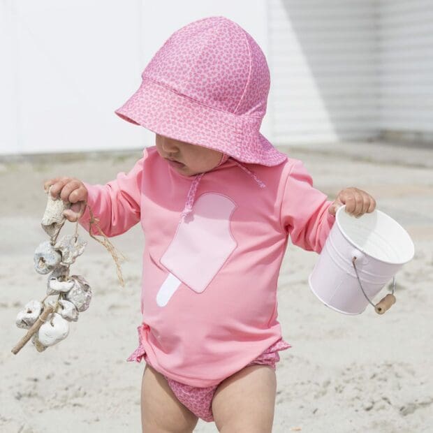 Louise bikini - pink-flowers - Petit Crabe