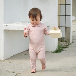 Palma UV-sunsuit L/S - rose-nude - Petit Crabe