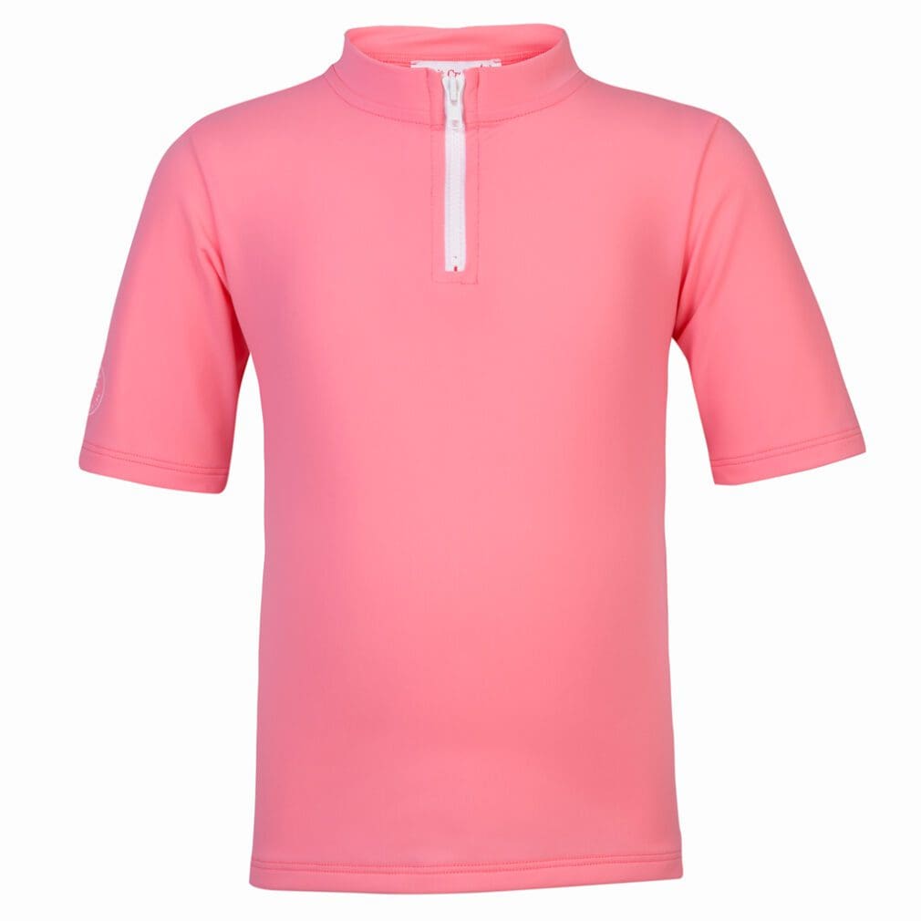 Max Half zip swim shirt S/S - watermelon - Petit Crabe Max Half zip swim shirt S/S - watermelon - Petit Crabe