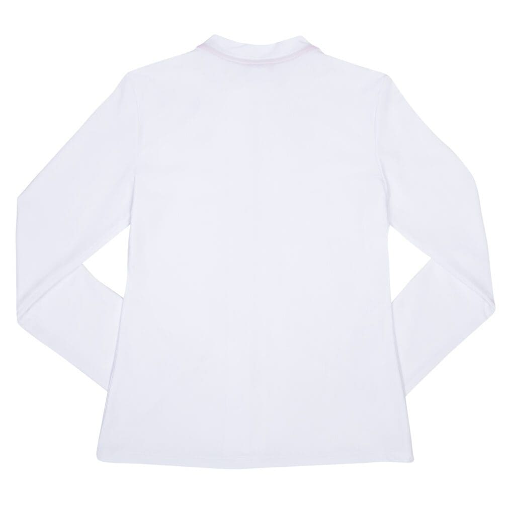 Dianna Swimshirt L/S with divisible zipper - white - Petit Crabe