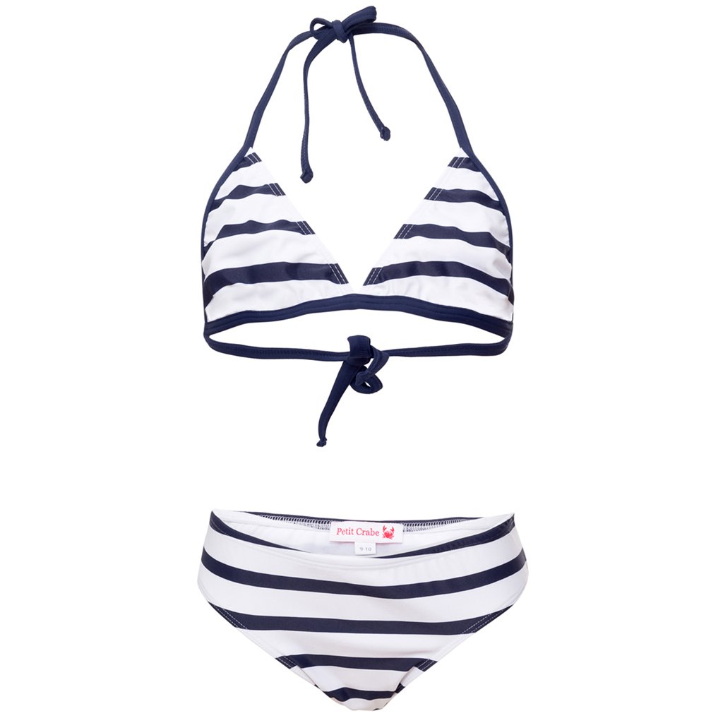 Elle Triangle bikini whiteblue Petit Crabe