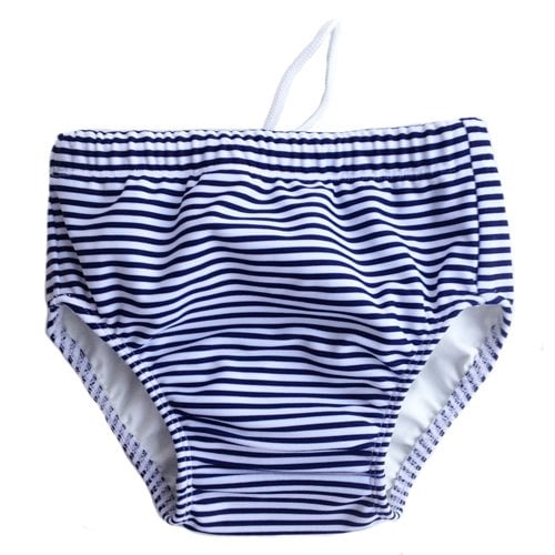 Leo Swim nappy - pencil-stripes - Petit Crabe