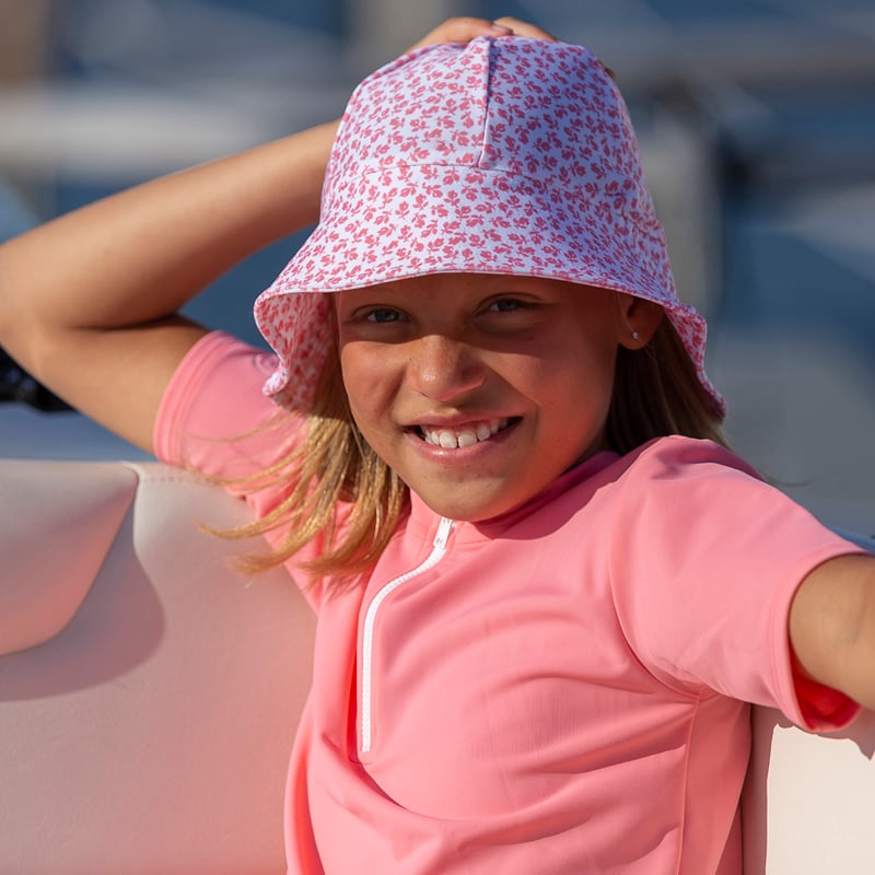 Max Half zip swim shirt S/S - watermelon - Petit Crabe