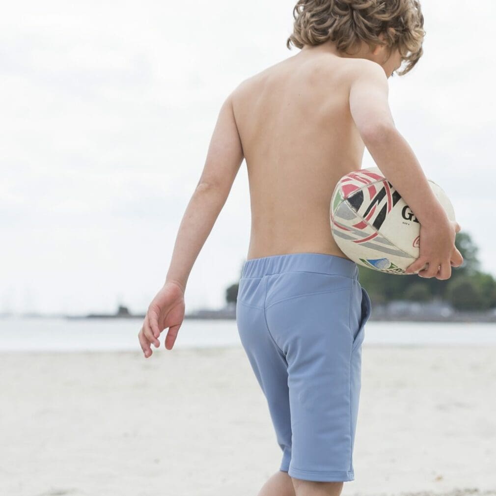 Mads Long swim shorts - petrol - Petit Crabe