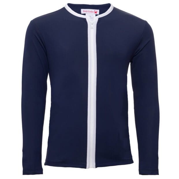 Etoile Zipper UVswim shirt L/S blue Petit Crabe
