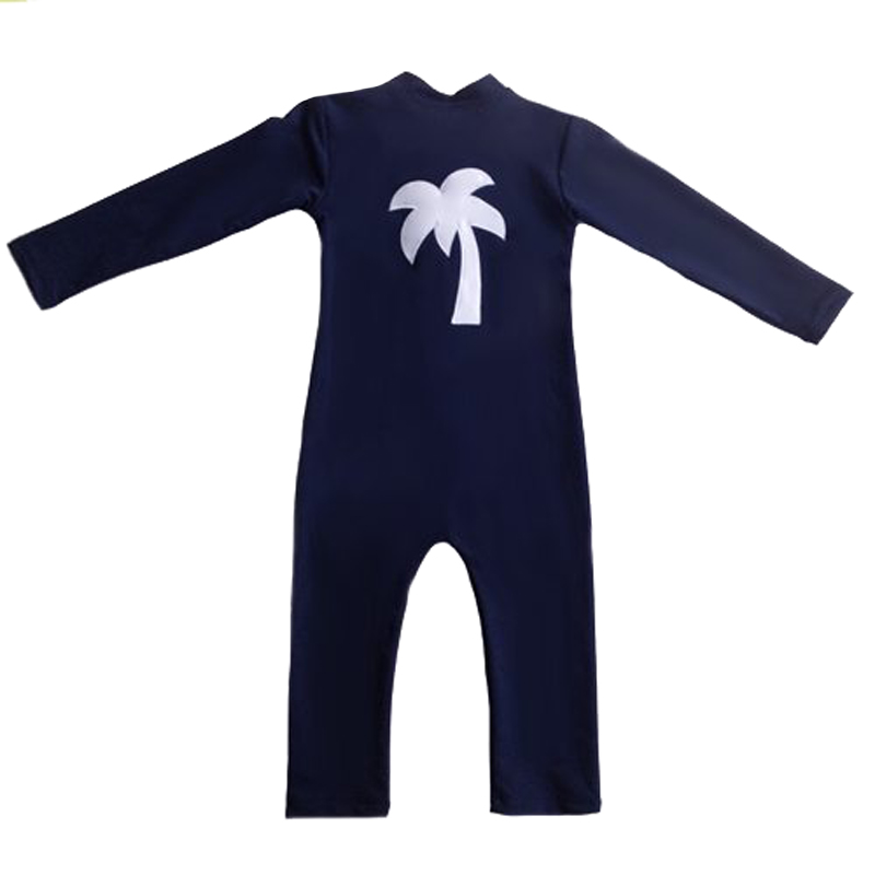 Lou - PALM sunsuit L/S - blue - Petit Crabe