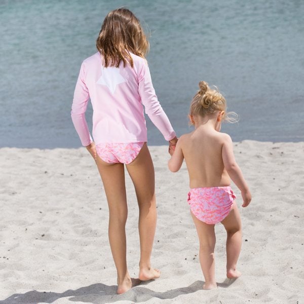 Lea Swim nappy girl palms Petit Crabe