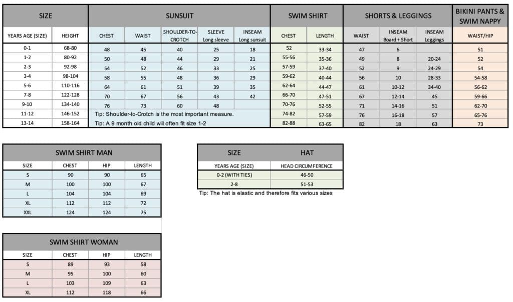 사이즈 가이드 2 Size guide webshop 2023 ENG 1
