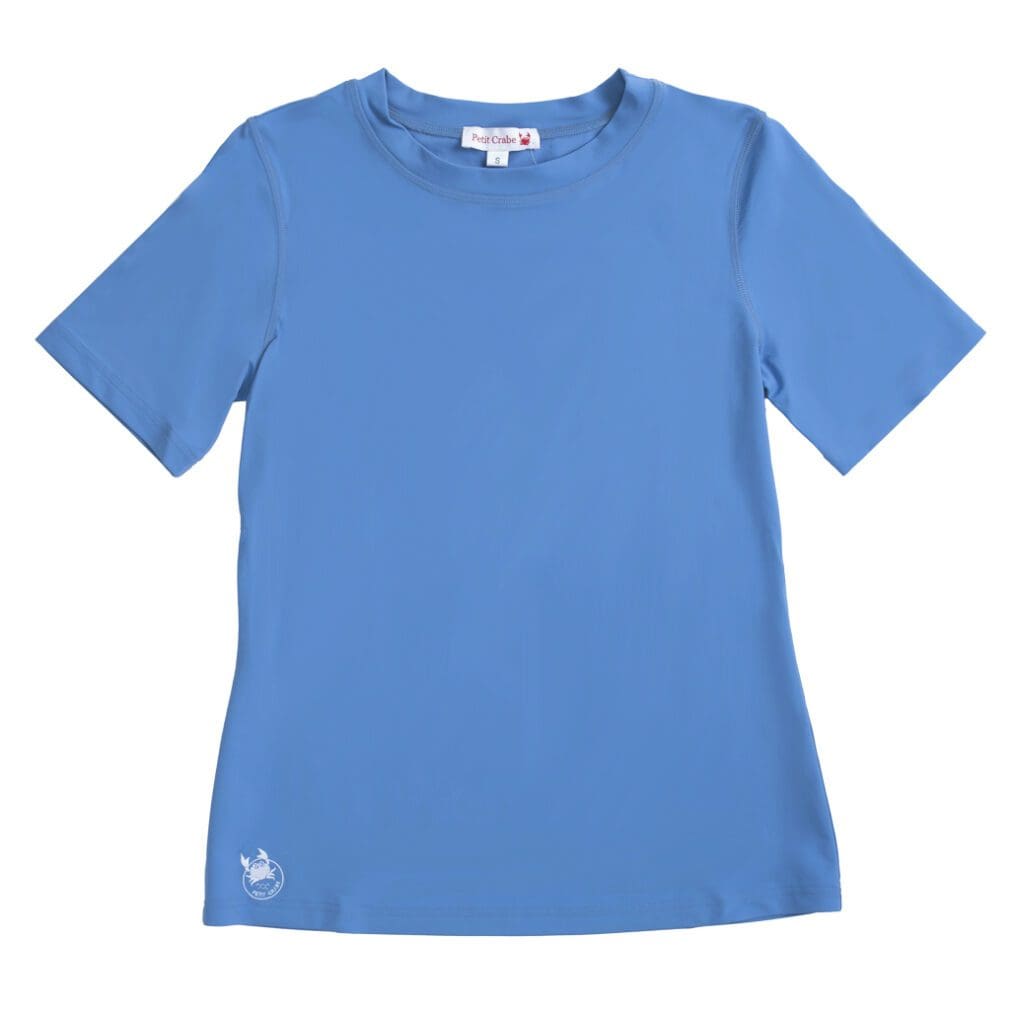 Elle Woman Swimshirt S/S - cornflower - Petit Crabe