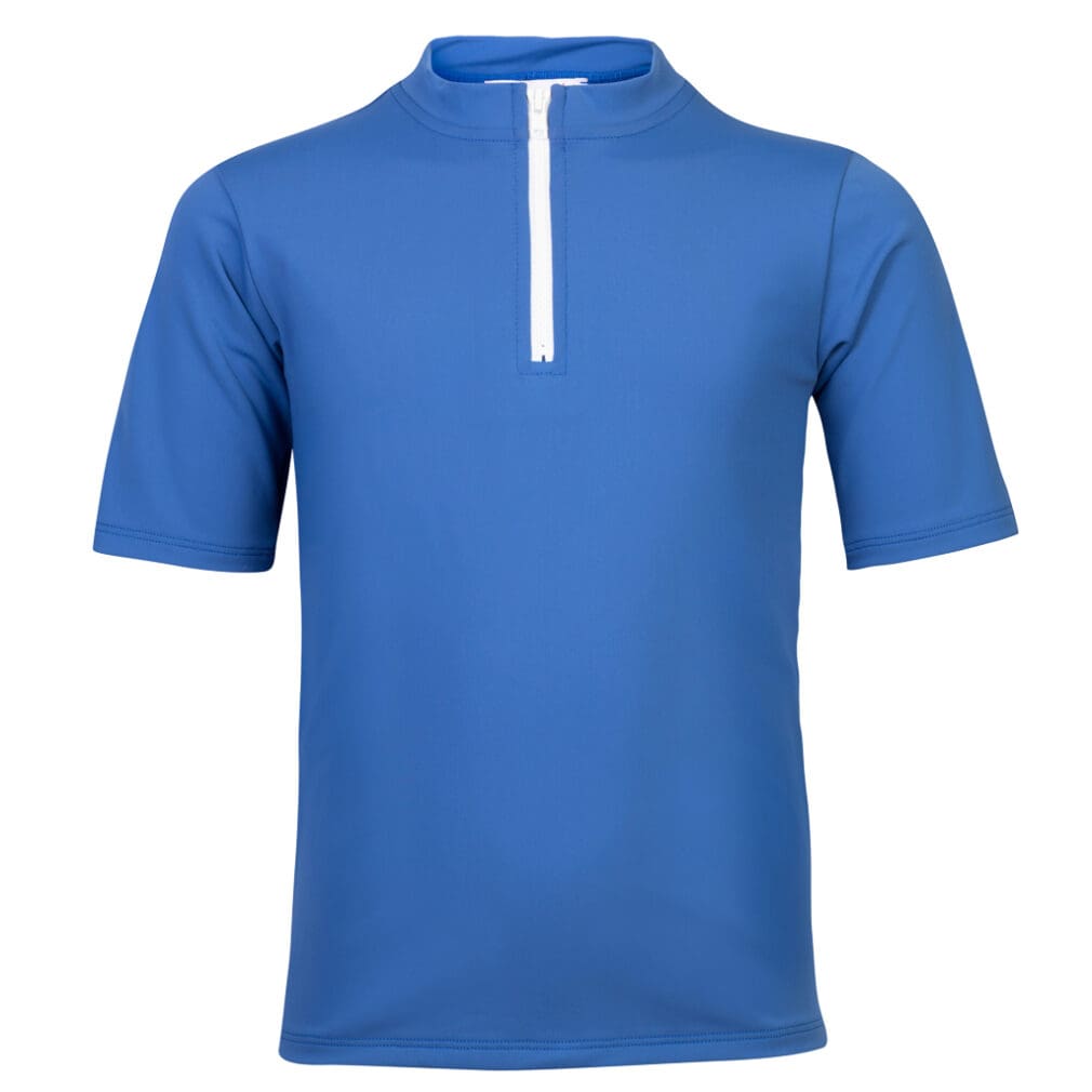 Max Half zip swim shirt S/S – sapphire - Petit Crabe