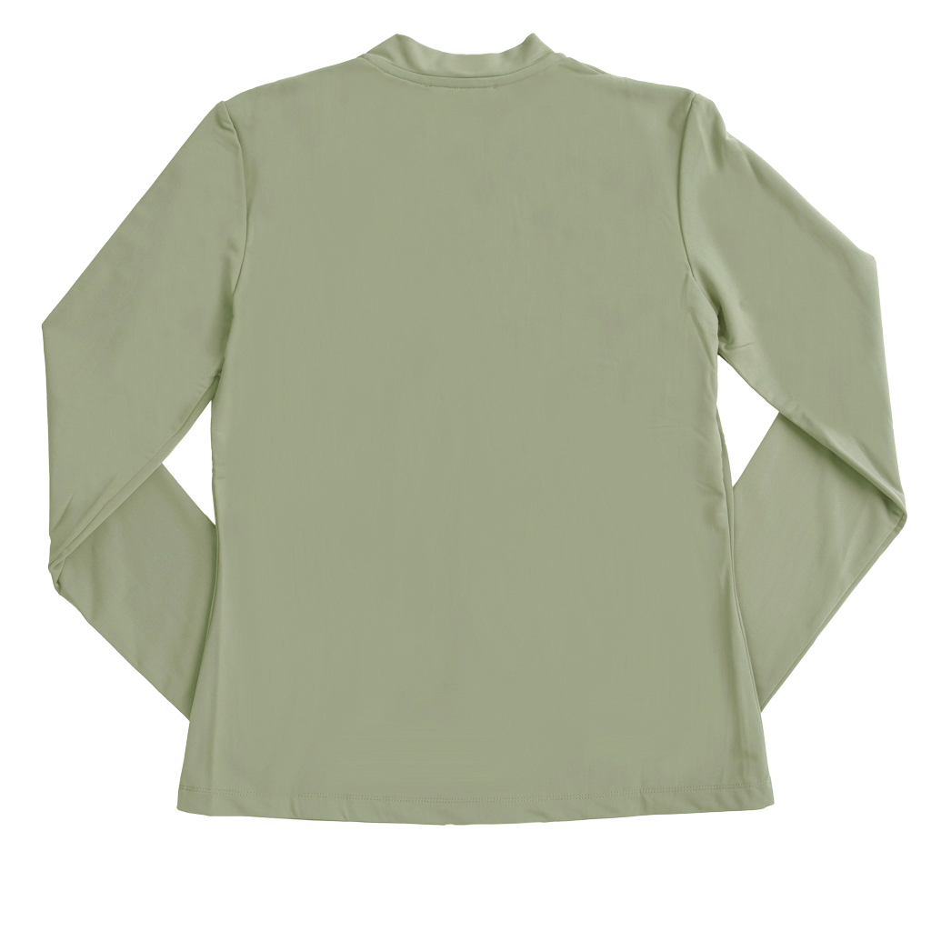 Dianna Swimshirt L/S with divisible zipper – olive - Petit Crabe