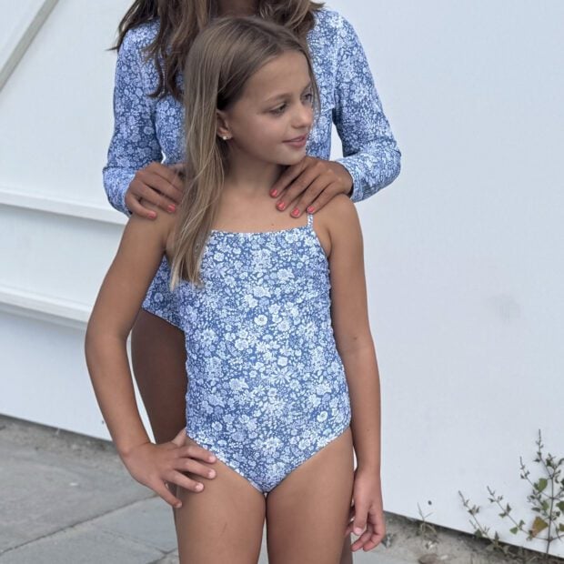 Barbara badeanzug – “Evening sky” Made with Liberty fabric